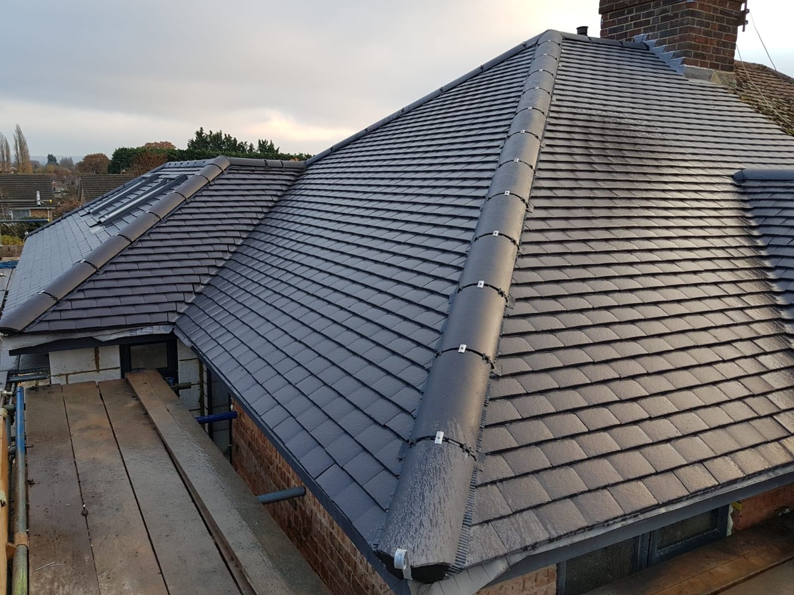 Hall & Co team carrying out roofing work