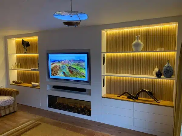 Media wall carpentry